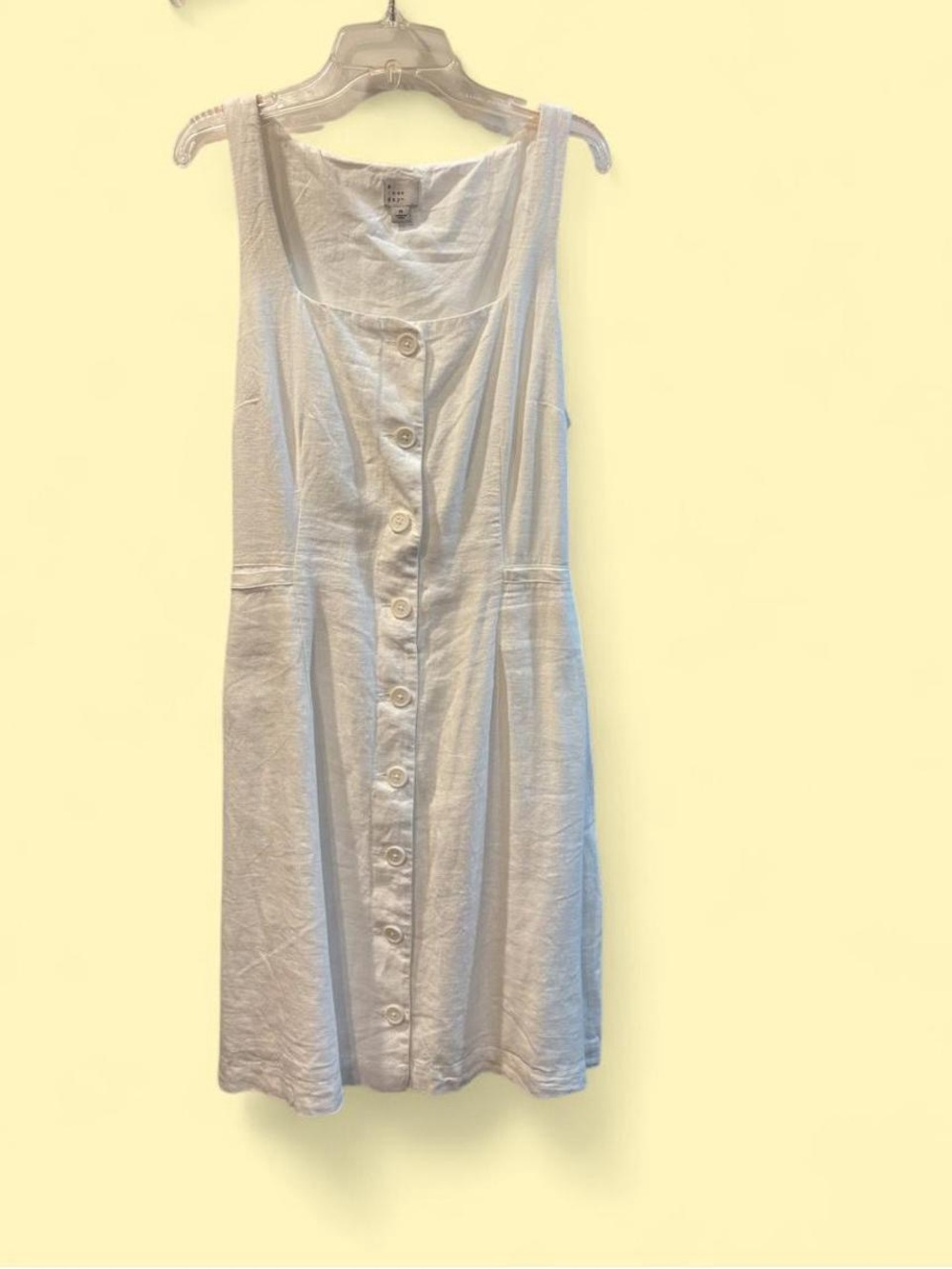 a new day Linen Blend Button Front Dress